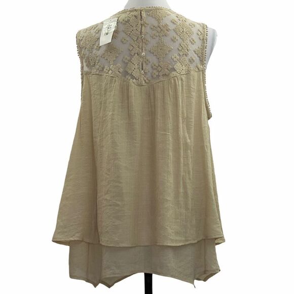 Style & Co Lace Crochet Layer Tier Top Size 2x Nwt - Picture 3 of 11